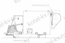 Схема установки котла КВм с золоуловителем